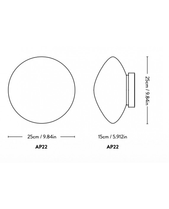 &Tradition Mist AP22 Wall Lamp